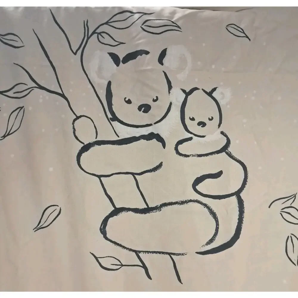 Vintage Springmaid Queen FlatSheet Wondercale Koala Bears Mom/Baby 60